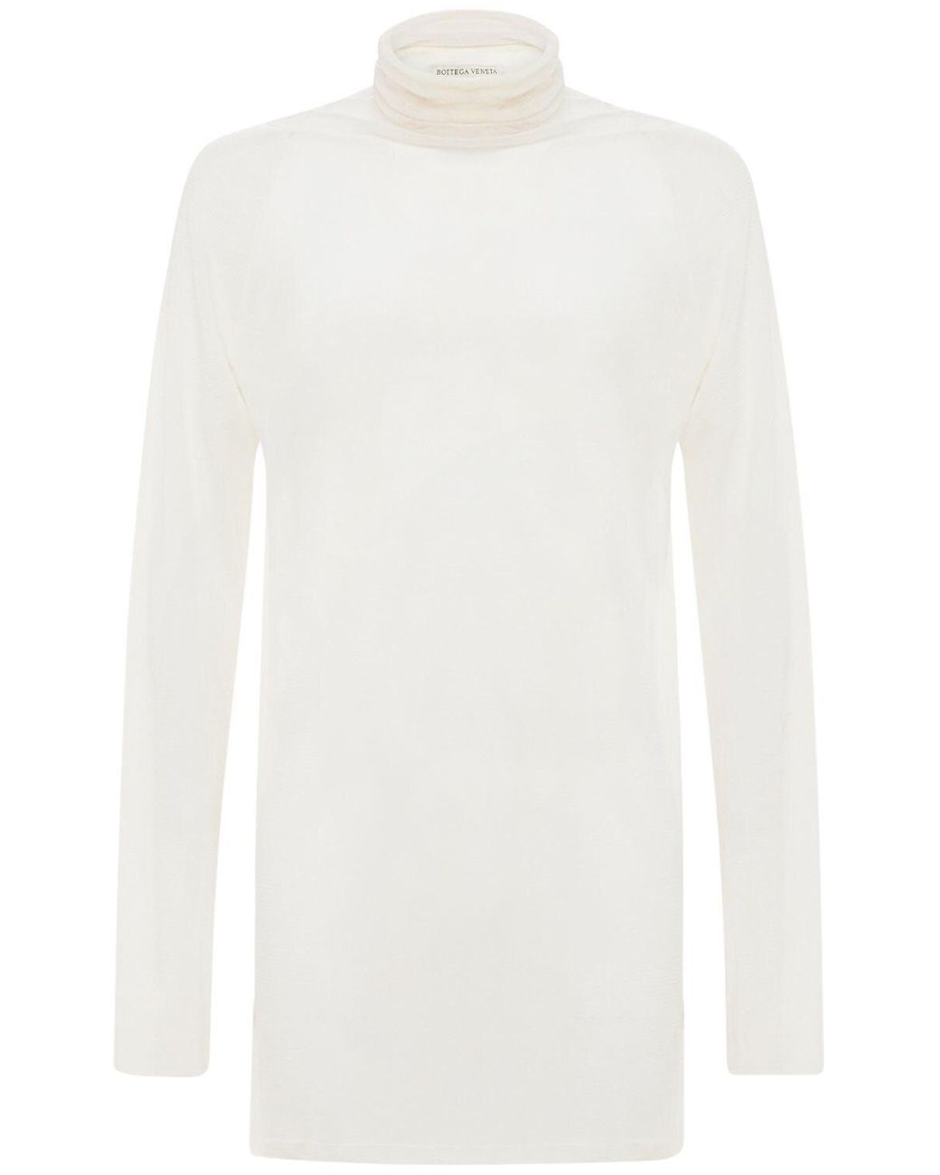 white silk turtleneck