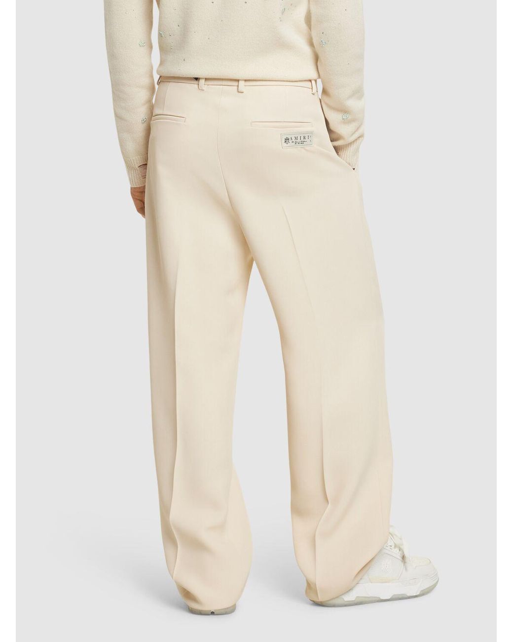 Men's Formal Chino Pants Wide Leg Baggy Long Pants Office Smart Trousers  Slacks | eBay