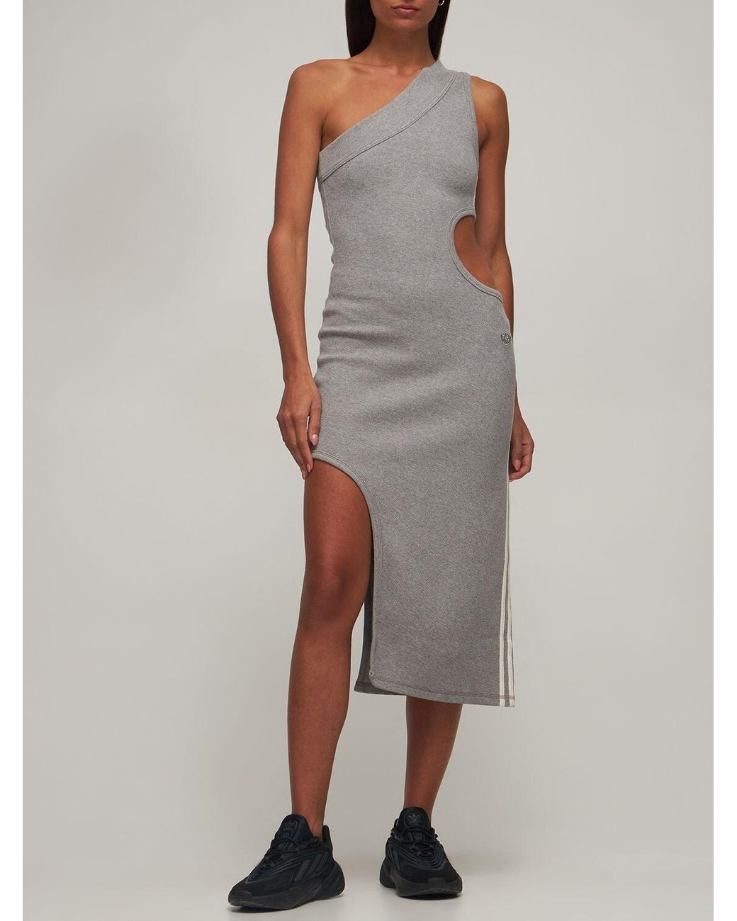 adidas Originals Blue Version Waffle Pack Cutout Dress in Grey (Grey) |  Lyst UK