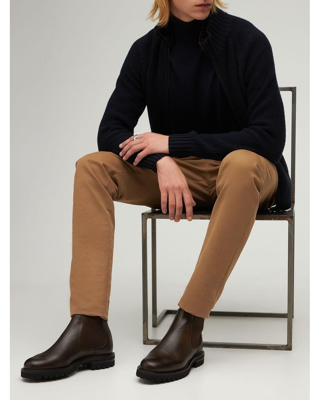 Rejsebureau Broderskab Topmøde Church's Cornwood Grained Leather Chelsea Boots in Brown for Men | Lyst