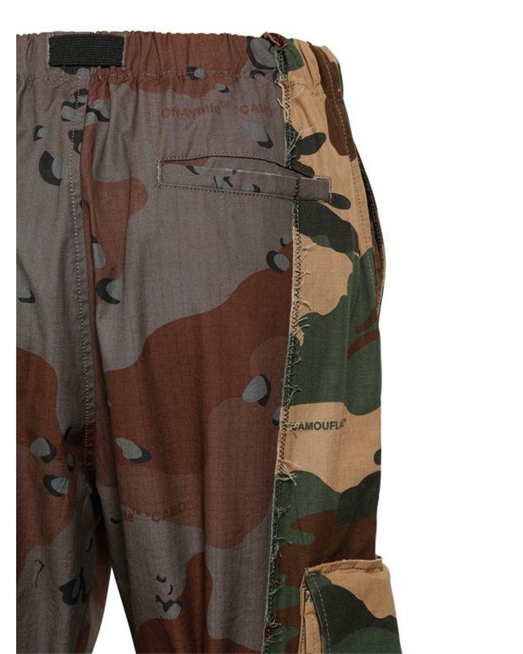 Reconstructed Camo Cotton Cargo Pants 