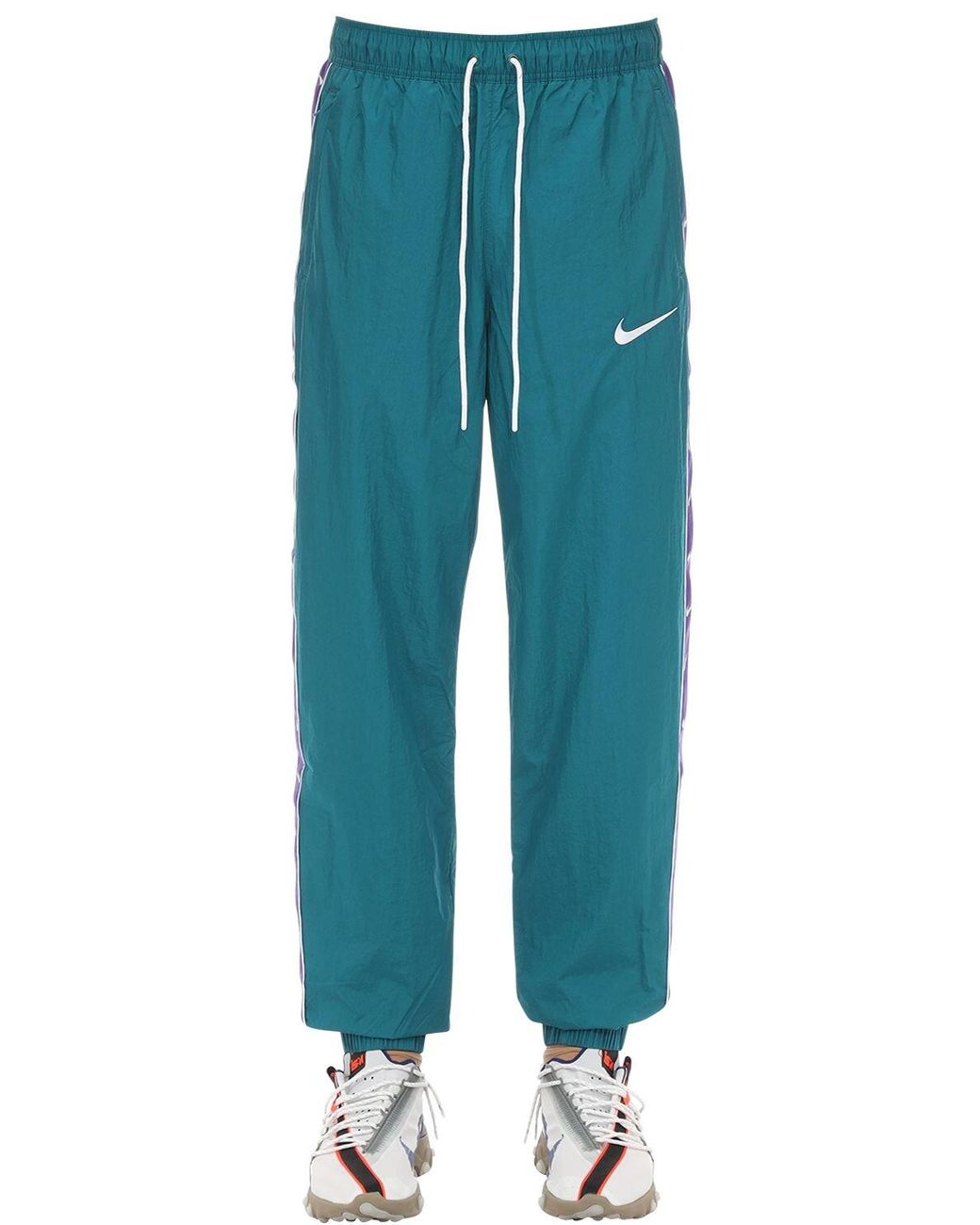Nike Swoosh Nylon Pants in Blue for Men | Lyst