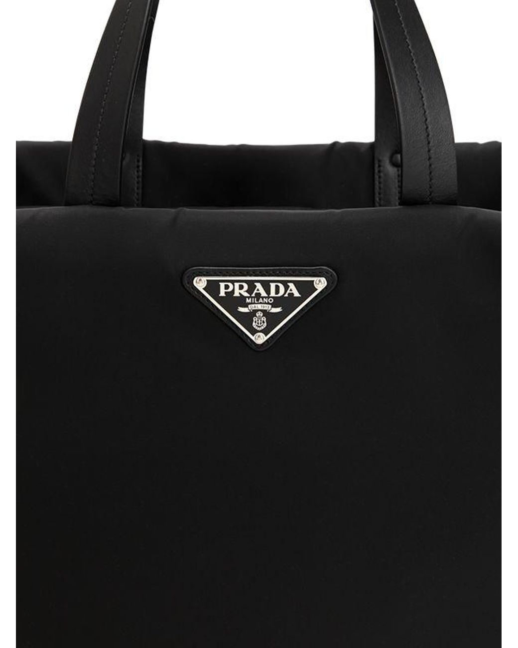 Prada Mini Padded Tote Bag - Black