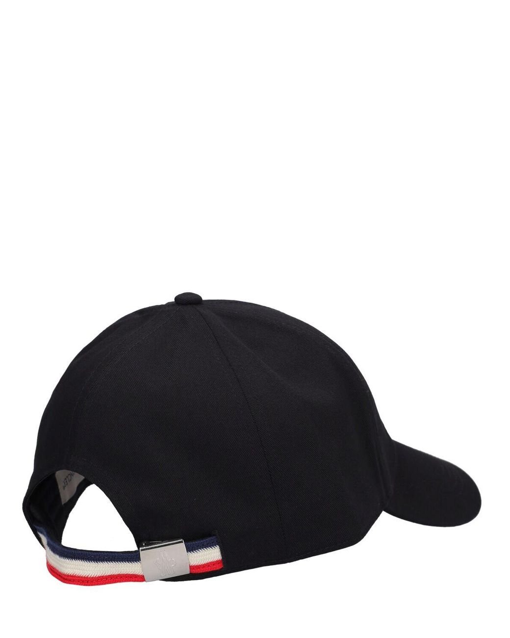 Moncler Logo Patch Cotton Baseball Cap in Black for Men Lyst UK