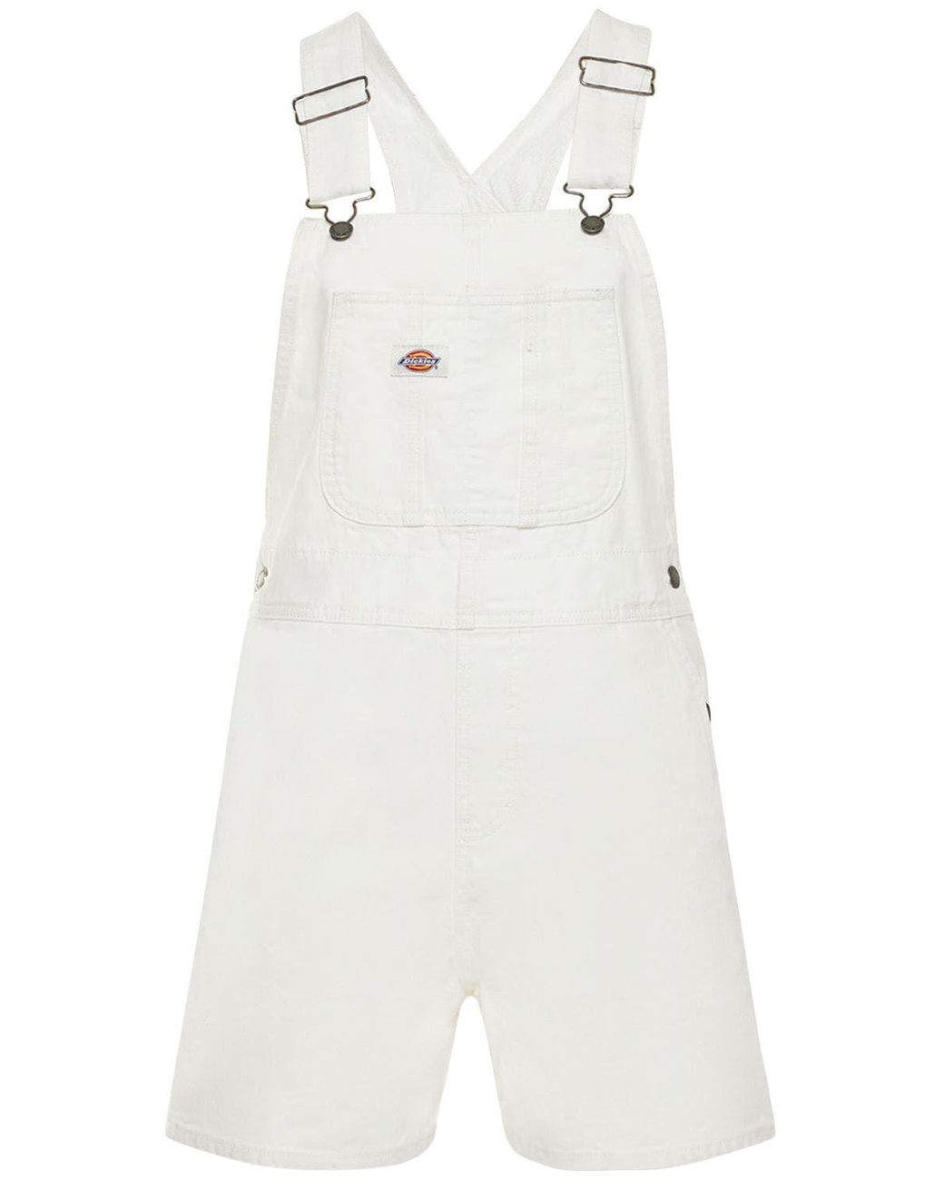 Dickies Duck Classic Canvas Short Overalls in White | Lyst