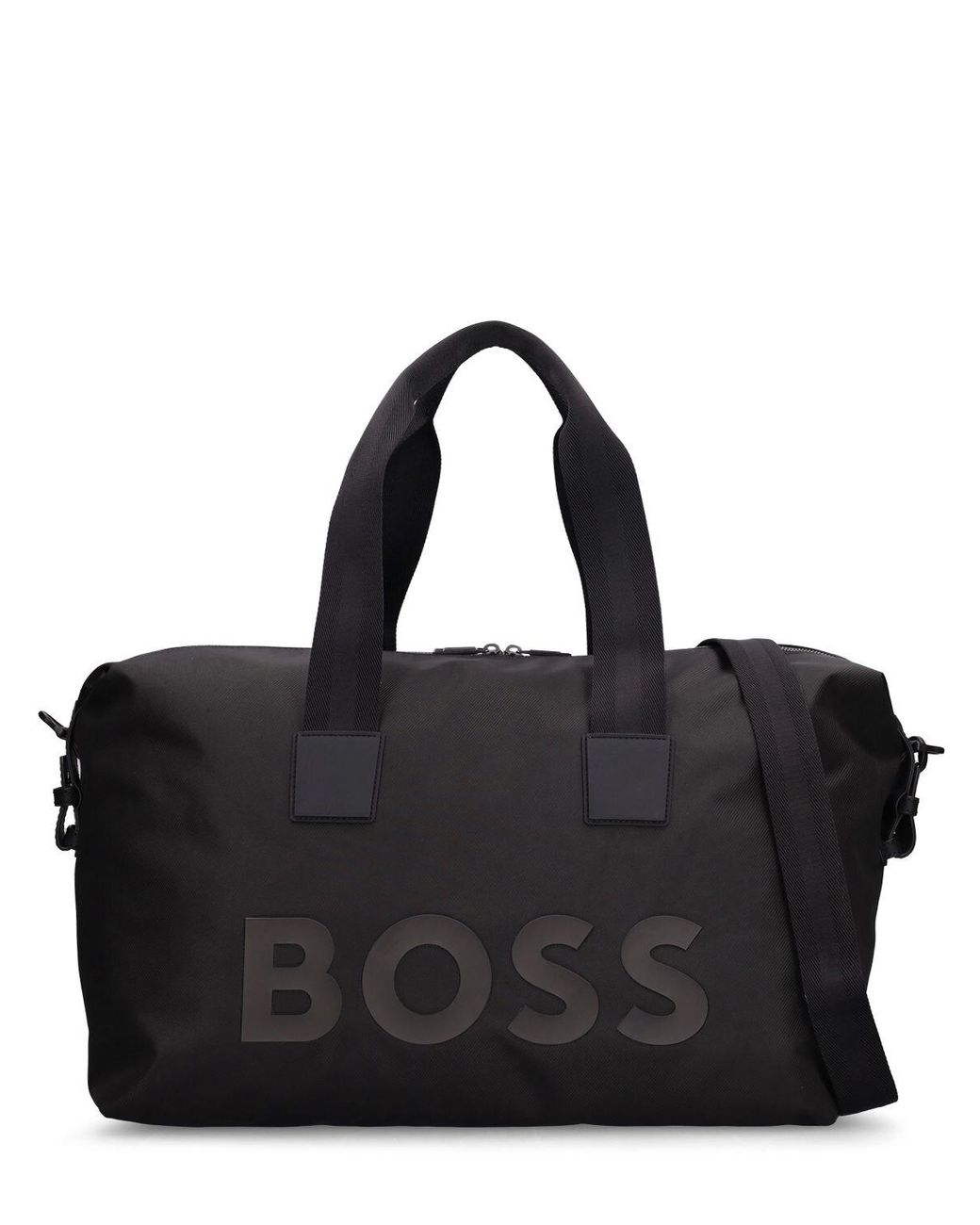 BOSS by HUGO BOSS Catch Logo Duffle Bag in Black for Men | Lyst UK
