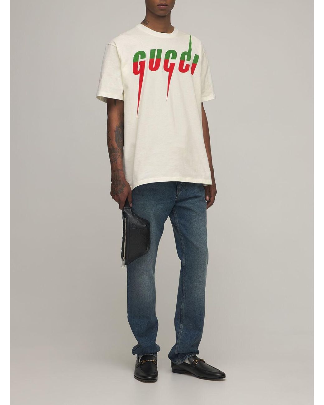 メンズ Gucci オーバーサイズコットンジャージーtシャツ | Lyst