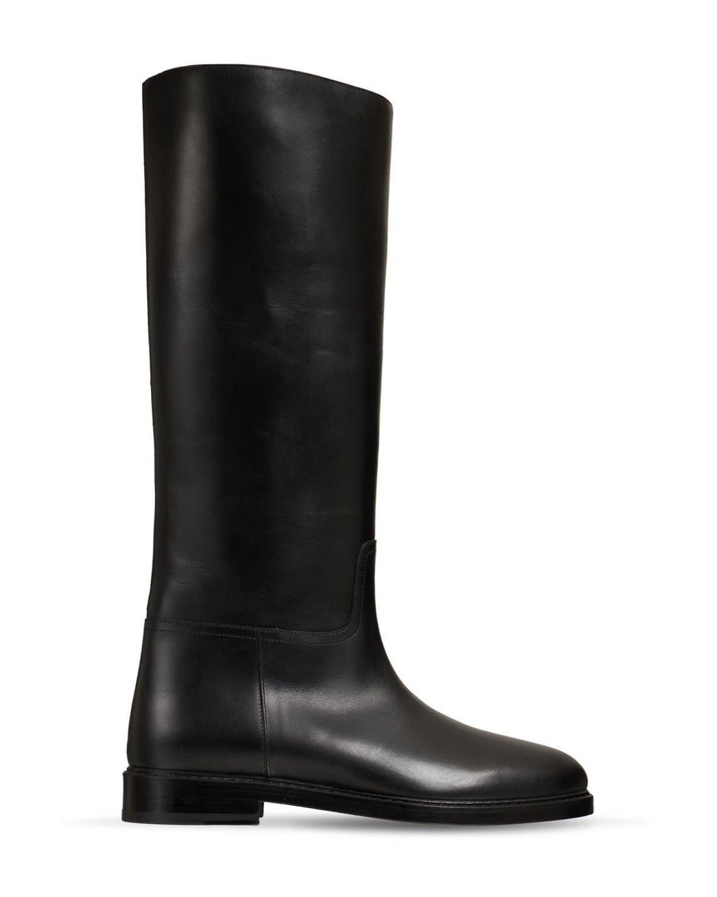 LEGRES 25mm Leather Riding Boots in Black | Lyst