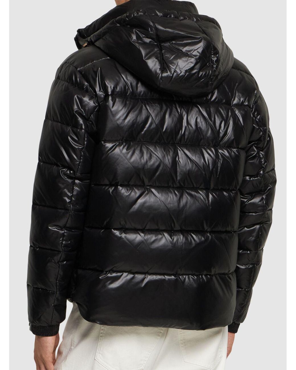 Prolific black tape hooded puffer jacket on sale