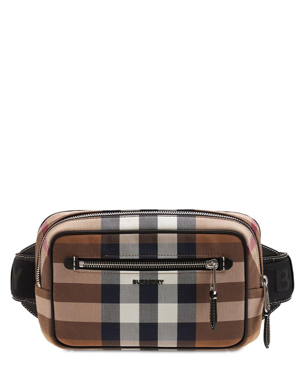 Burberry Checked Belt Bag - Brown