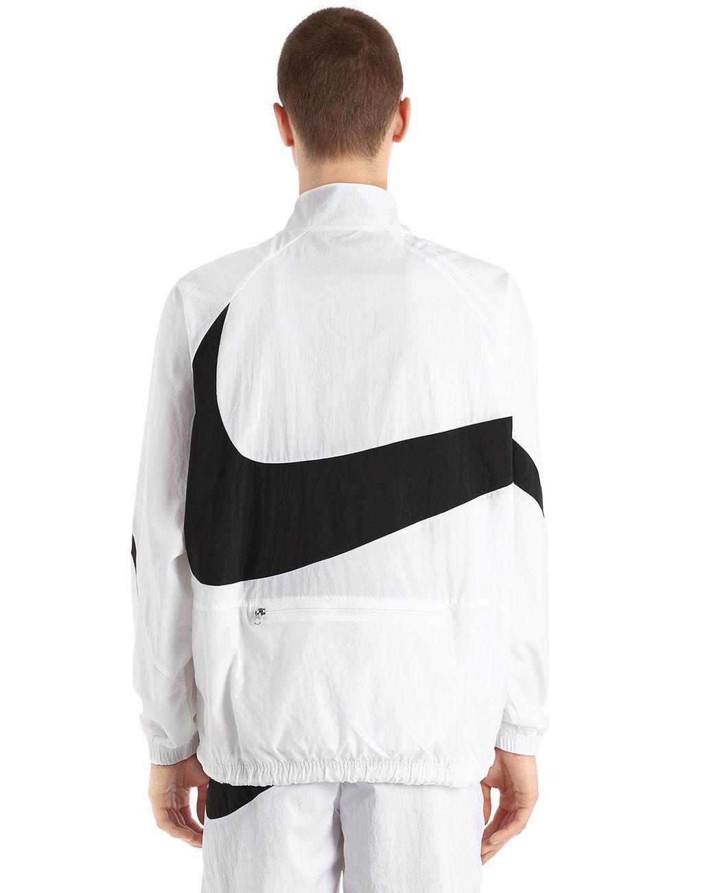 Nike Vaporwave Swoosh Woven Track Jacket in White for Men | Lyst