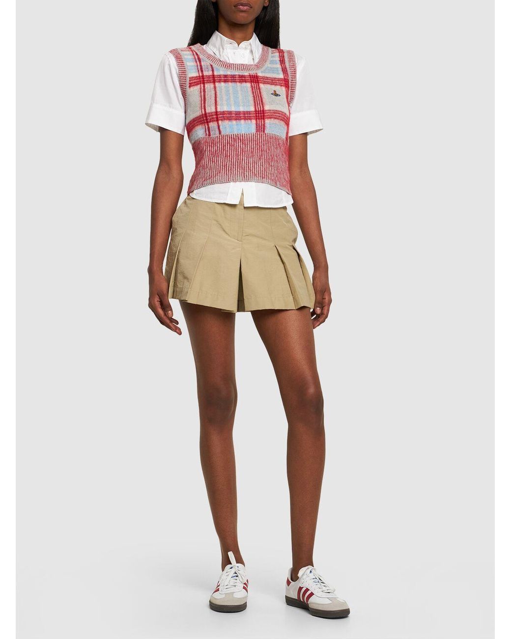 Vivienne Westwood Madras tartan-jacquard jumper - Red