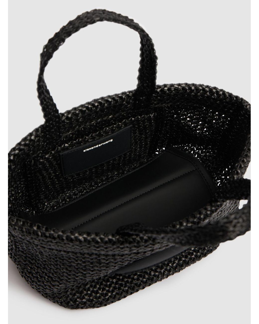 Alexander Wang Donna Small Punch Raffia Effect Tote Bag in