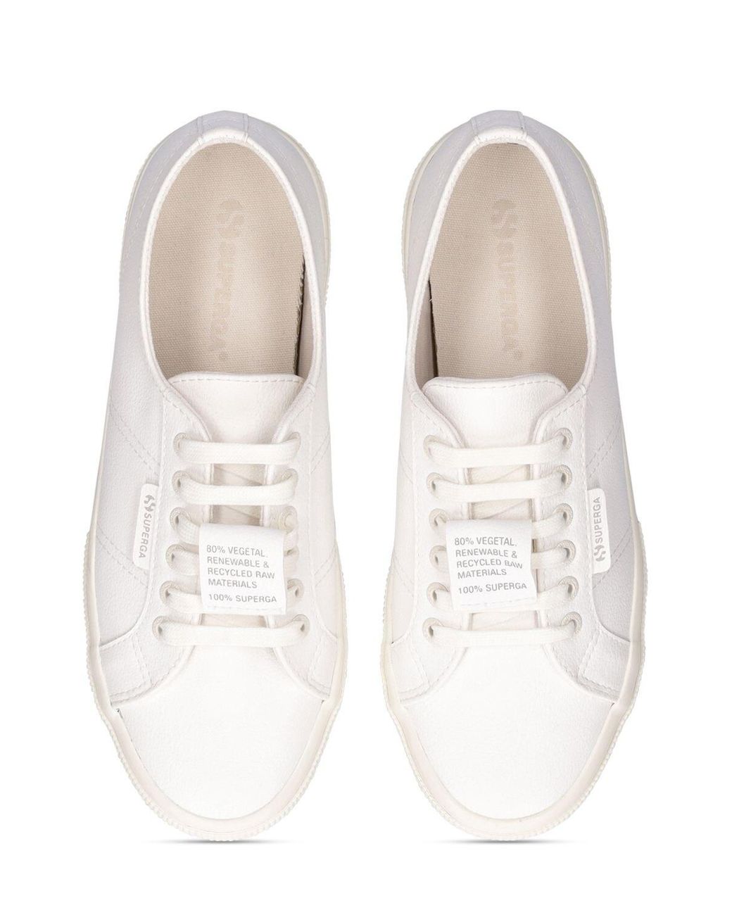 Superga Grape-based Faux Leather Low Top Sneaker in White | Lyst Australia