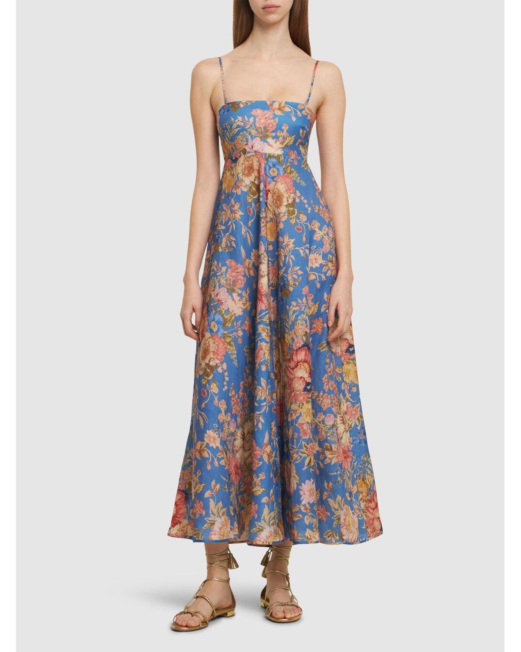 パーティードレス ZIMMERMANN august linen bandeau dress 1982DRS242 Zimmermann August Bandeau Midi Dress | italist