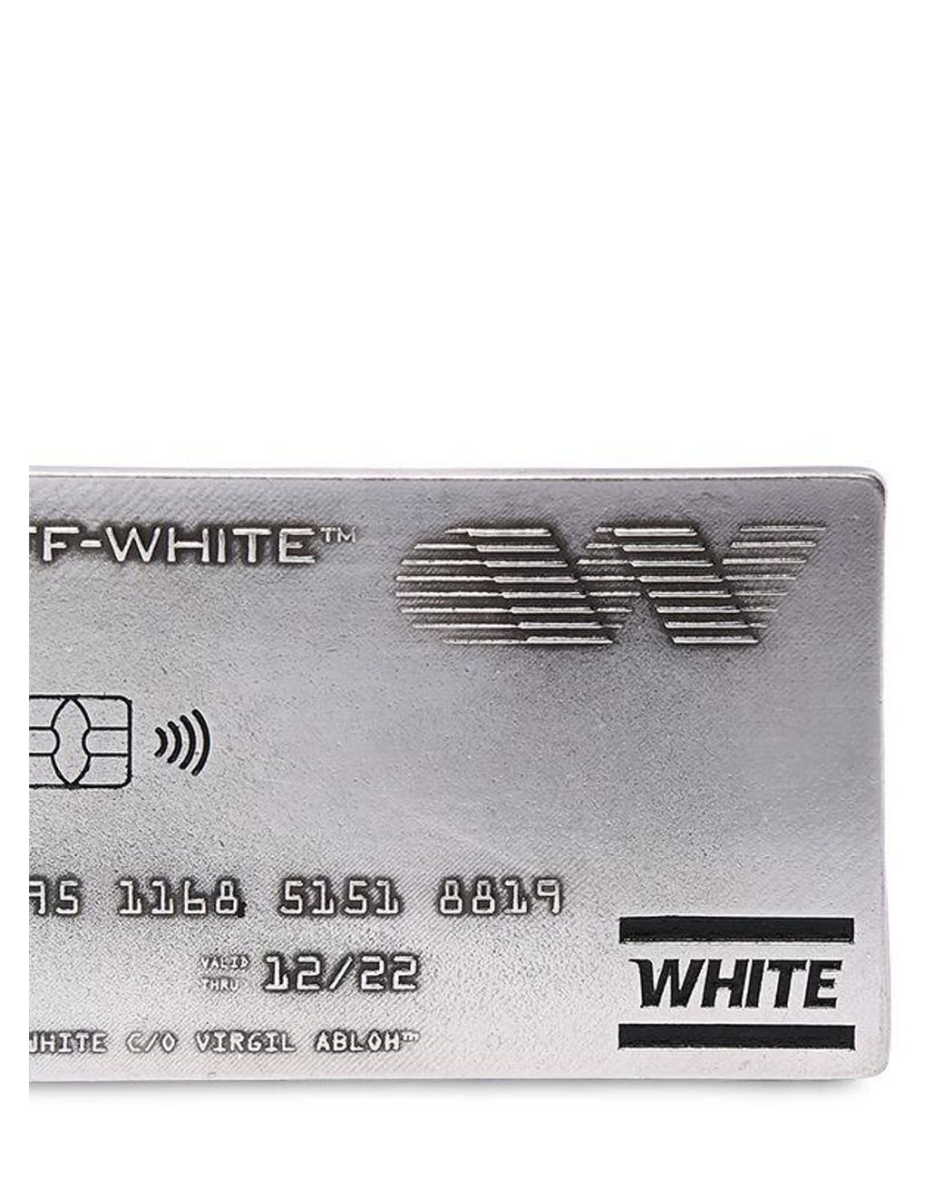 Off-White c/o Virgil Abloh Credit Card Metal Money Clip in Metallic for Men  | Lyst