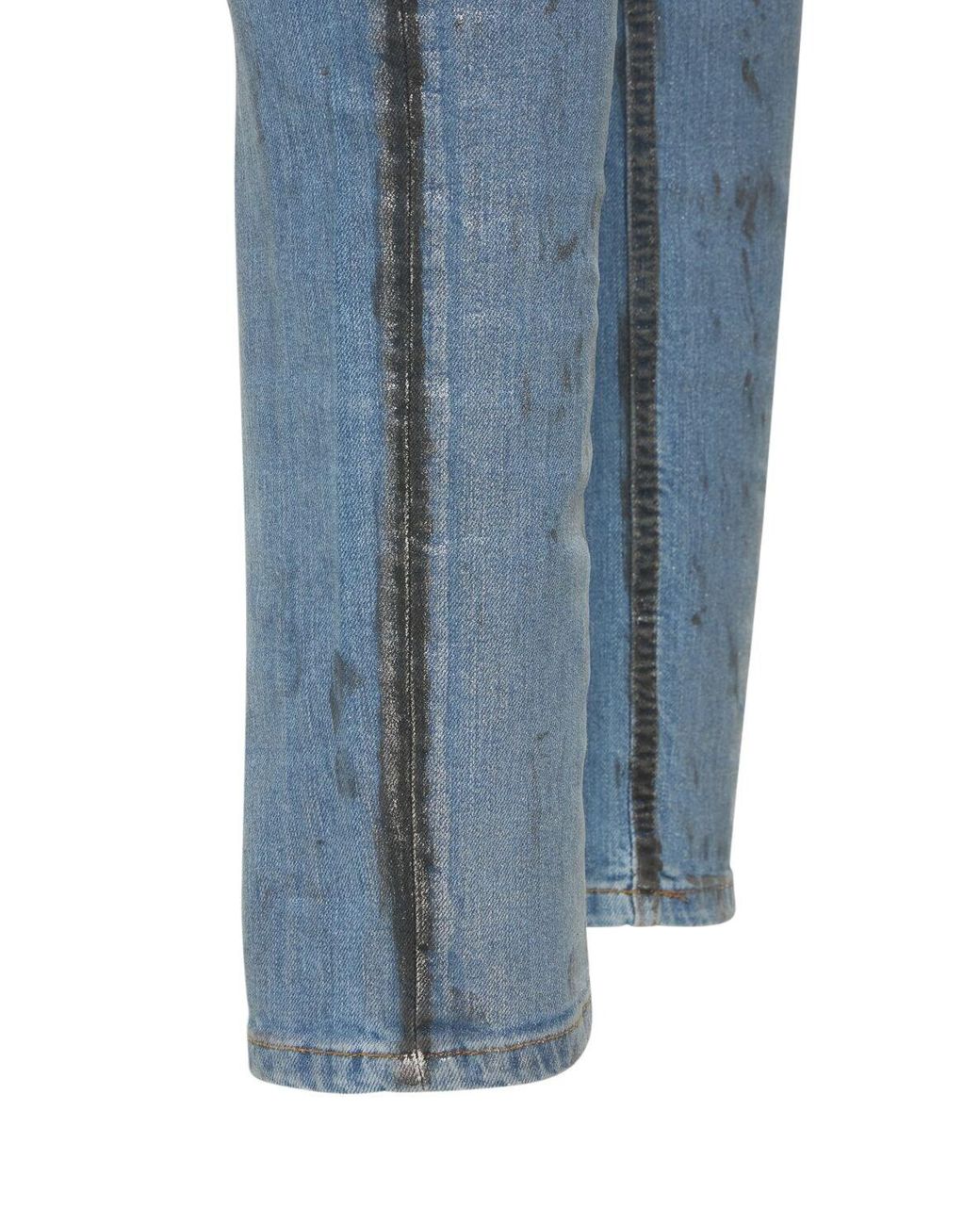 Herren Bekleidung Jeans Röhrenjeans FLANEUR HOMME Enge Jeans Aus Verwaschenem Baumwolldenim in Blau für Herren 