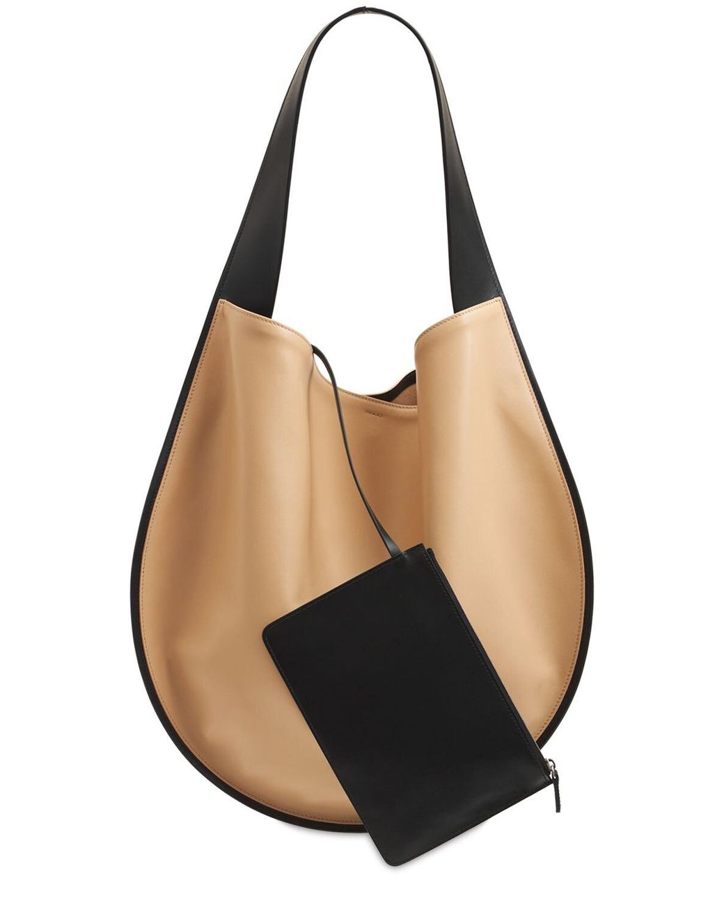 Jil Sander Medium Lune Calf Leather Hobo Bag in Natural | Lyst Australia