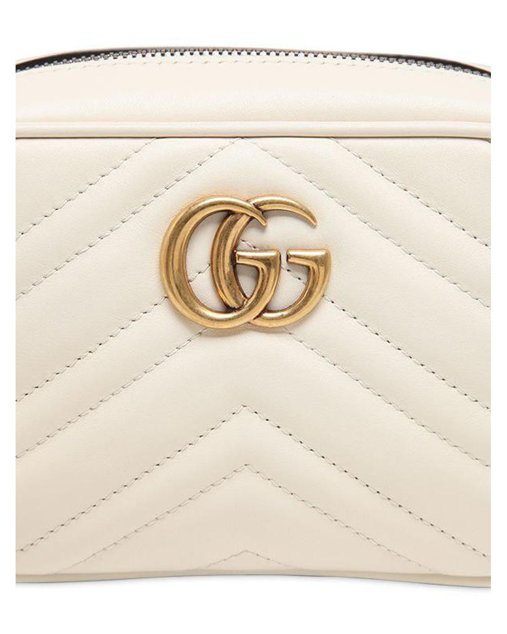 Gucci Taupe Mini GG Marmont 2.0 Camera Bag