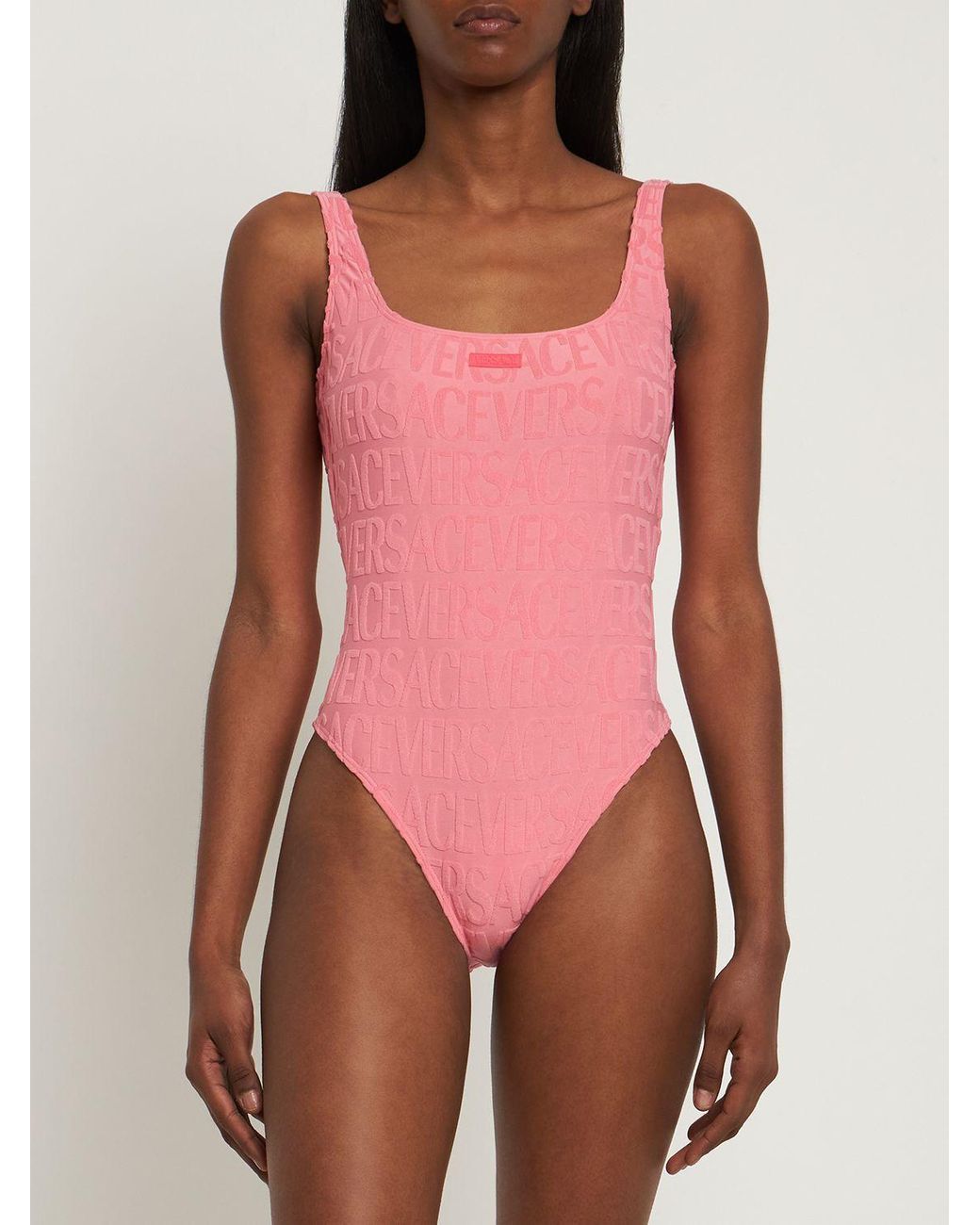 【VERSACE】jacquard-trimmed swimsuit VERSACE Vita jacquard-trimmed swimsuit | NET-A-PORTER