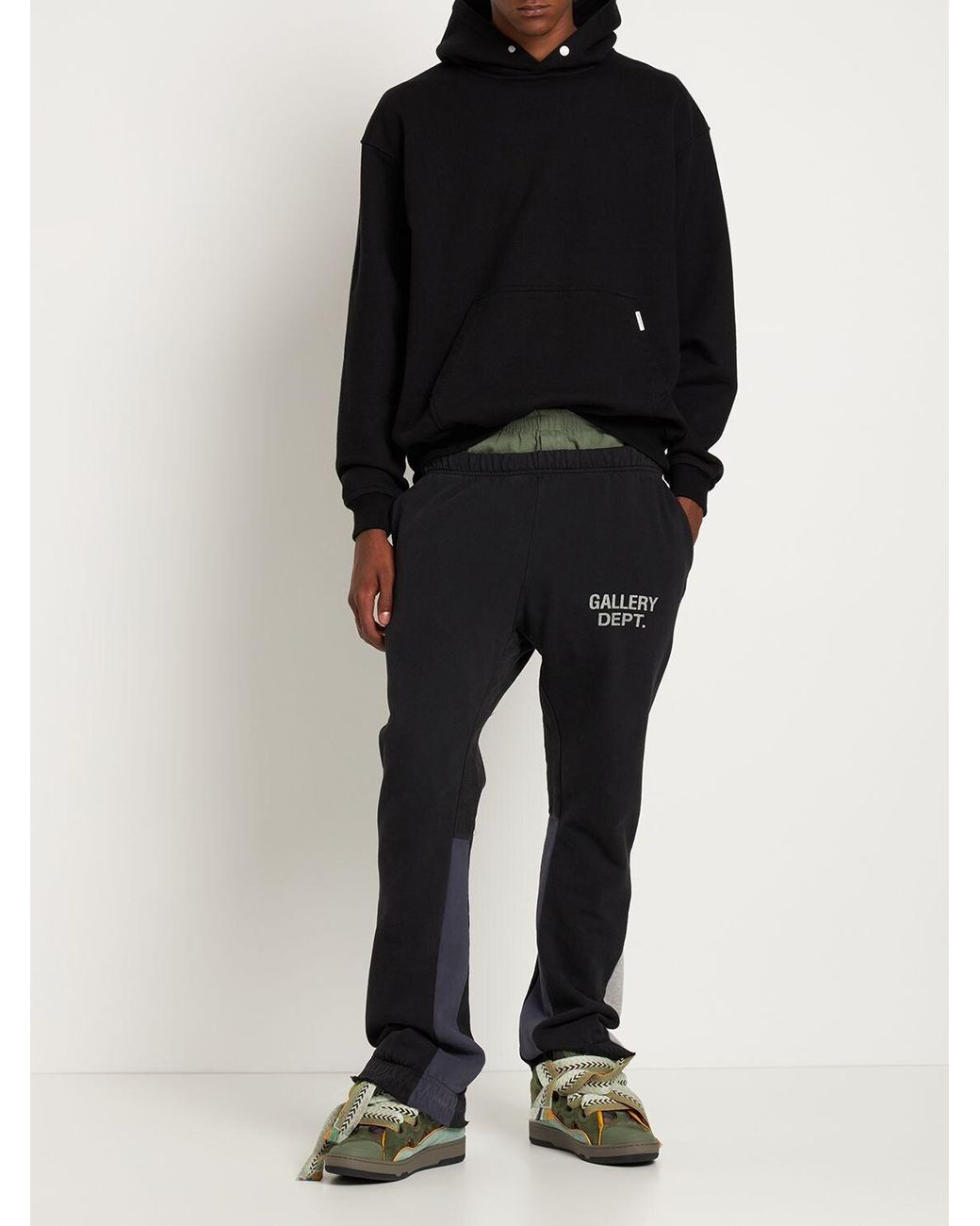 関税送料込み■GALLERY DEPT■コットン スウェット フーディー GALLERY DEPT. Logo Flared Cotton Sweatpants in Black for Men