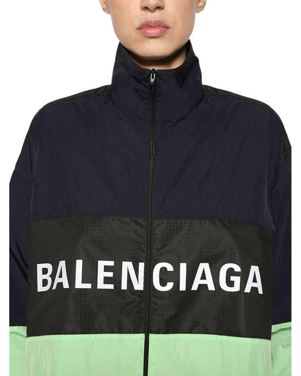 Balenciaga Synthetik Jacke mit Reißverschluss in Blau | Lyst CH