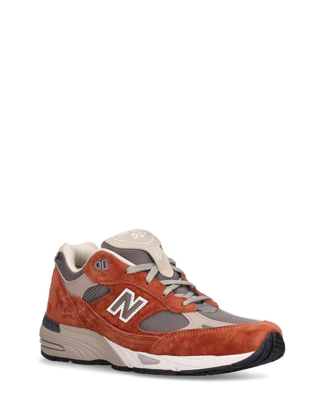 New Balance 991 Made In Uk Sneakers in Red | Lyst
