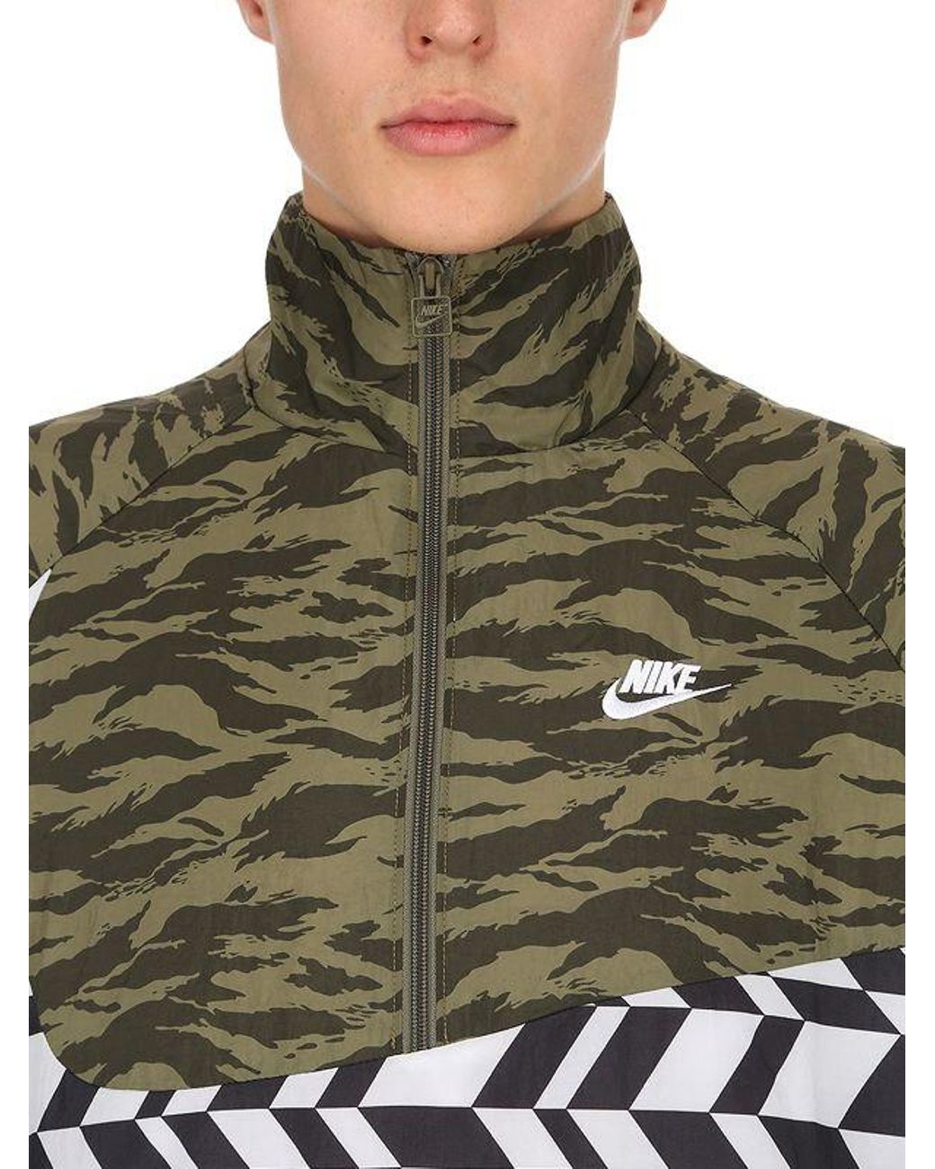 Nike Synthetic Swoosh Woven Packable Track Jacket in Army Camo (Green) for  Men | Lyst