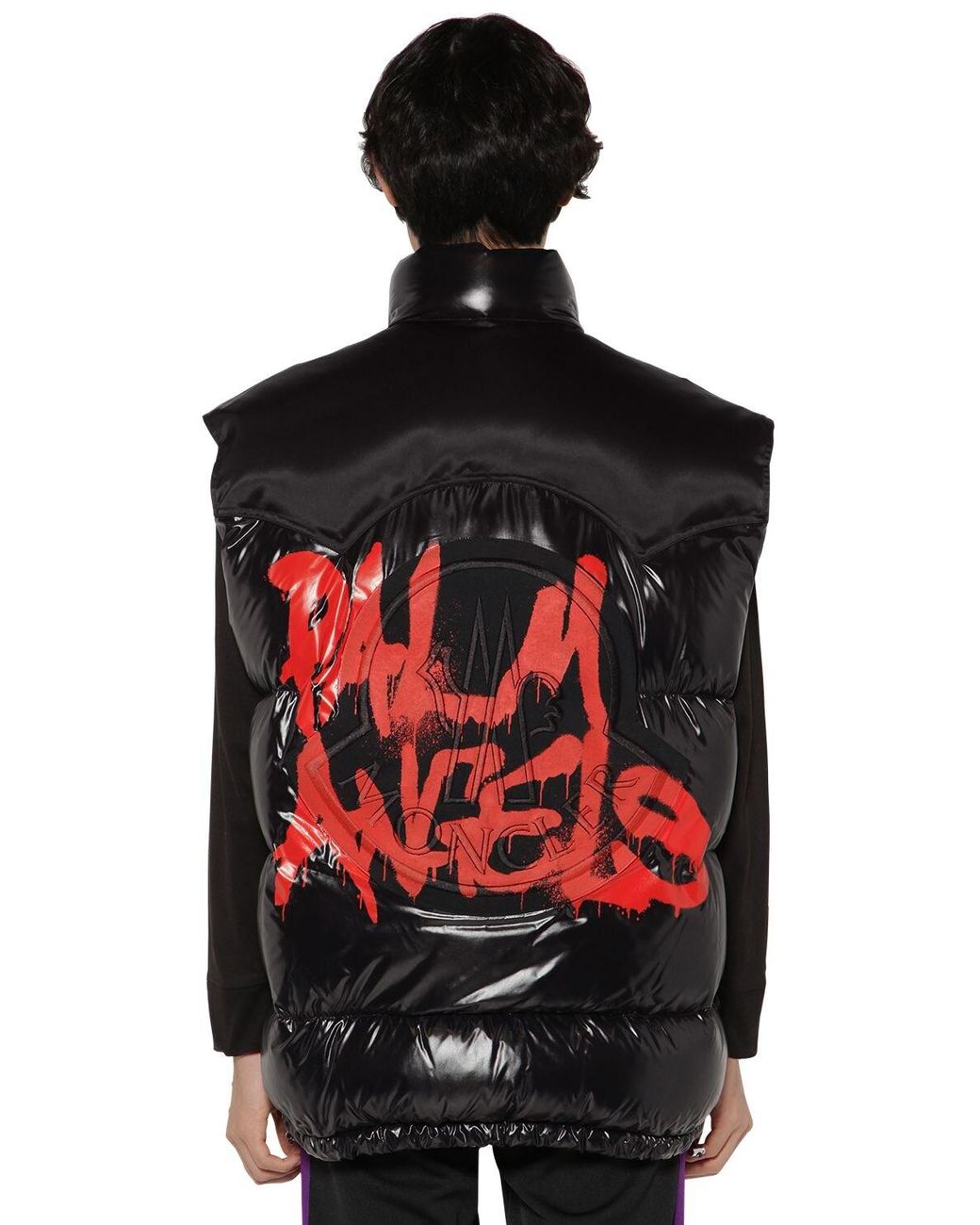 Moncler Genius Palm Angels Buzz Nylon Down Vest in Black for Men | Lyst