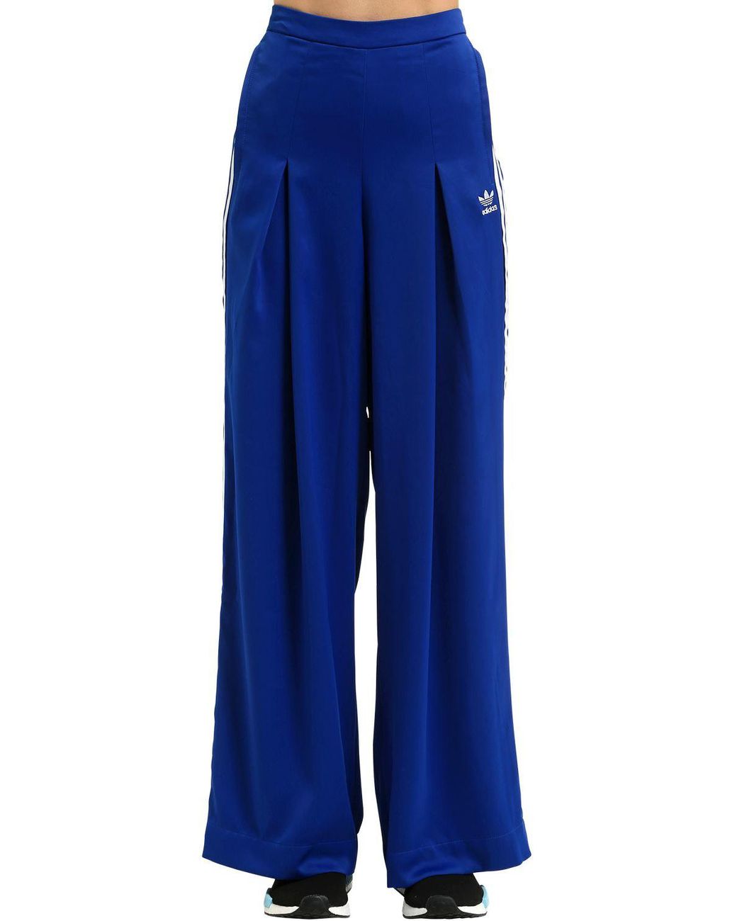 Pantalon jogging en satin plissé "fashion league" adidas Originals en  coloris Bleu | Lyst