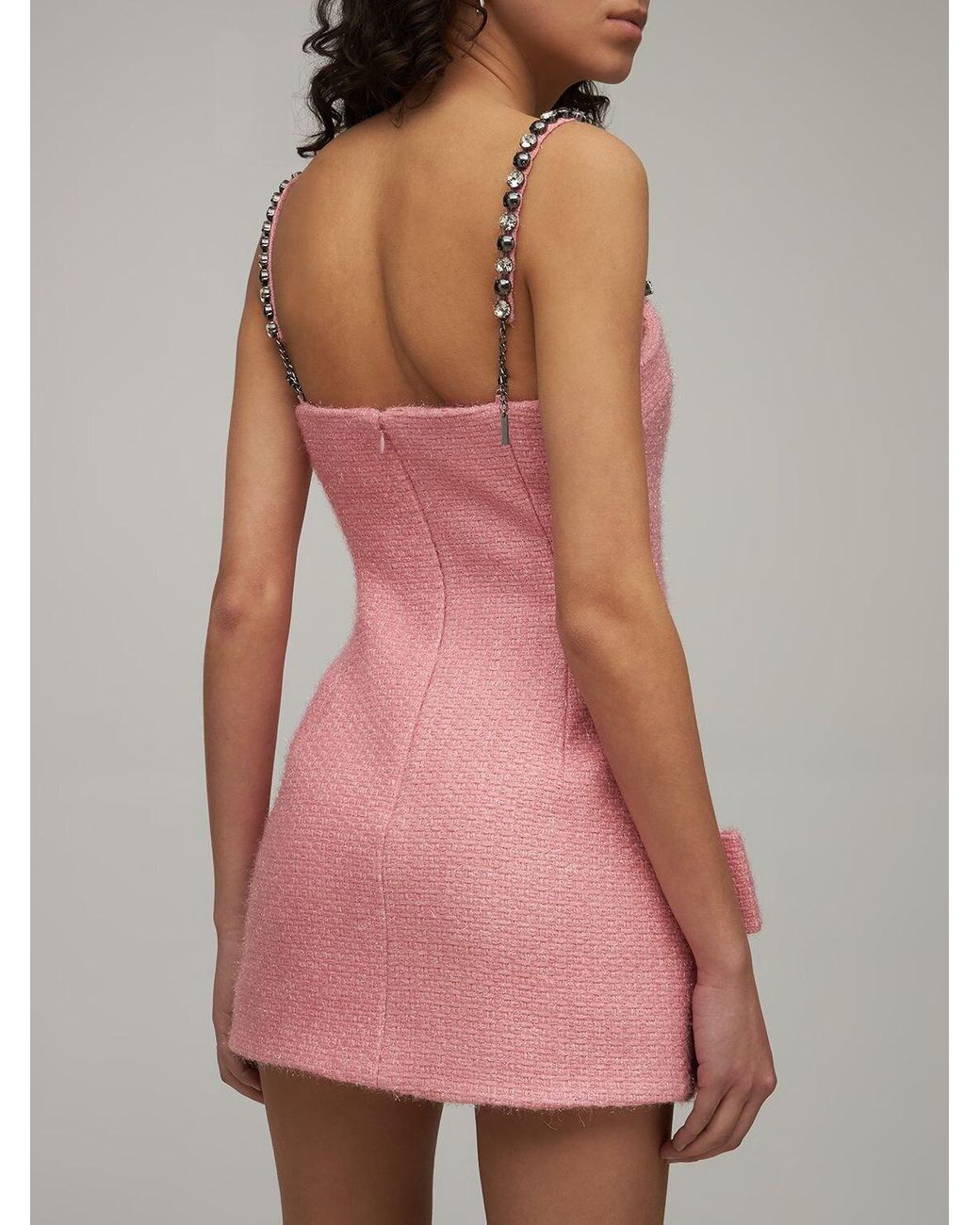 Area Cotton Blend Mini Dress W/ Bows in Pink | Lyst