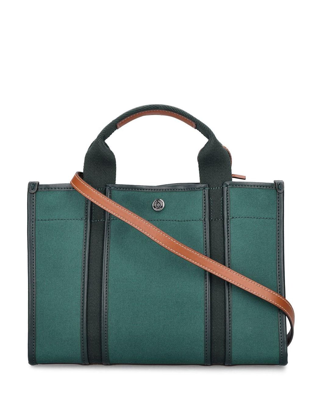 Tory Burch Small Twill Tory Tote Bag in Green Lyst UK