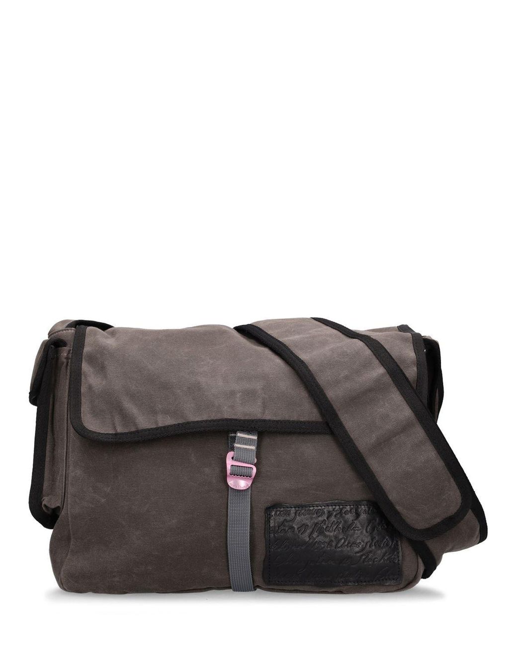 Acne Studios Andemer Waxed Canvas Messenger Bag in Black for Men Lyst