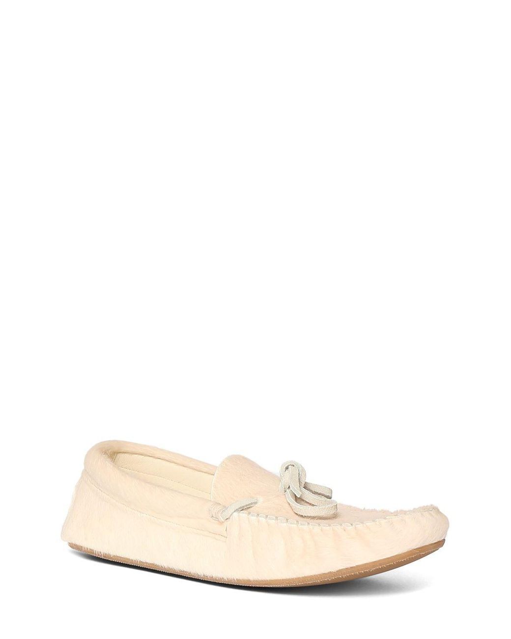 The Row Lucca Pony Skin Loafers in Natural | Lyst