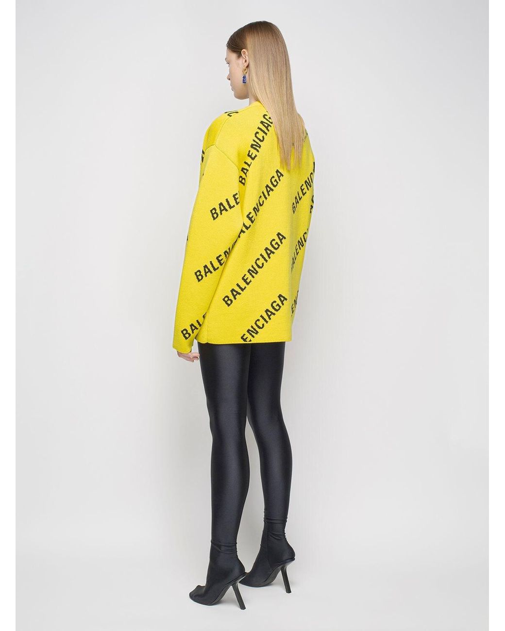 Balenciaga logo sale sweater dress