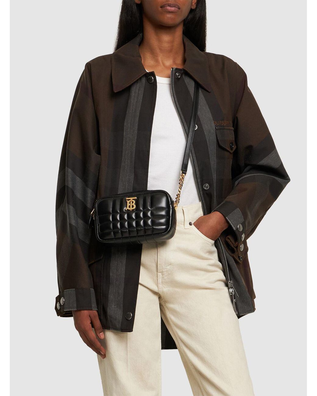 Burberry Mini Lola Quilted Leather Camera Bag in Black Lyst UK