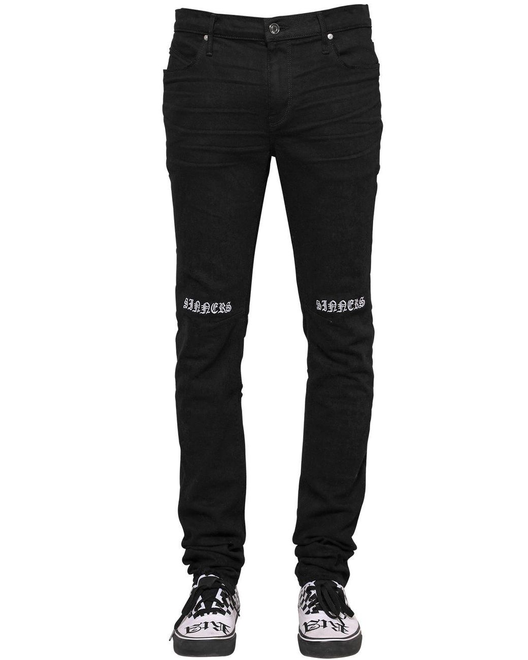 RtA Black Ripped Denim Jeans - Jeans
