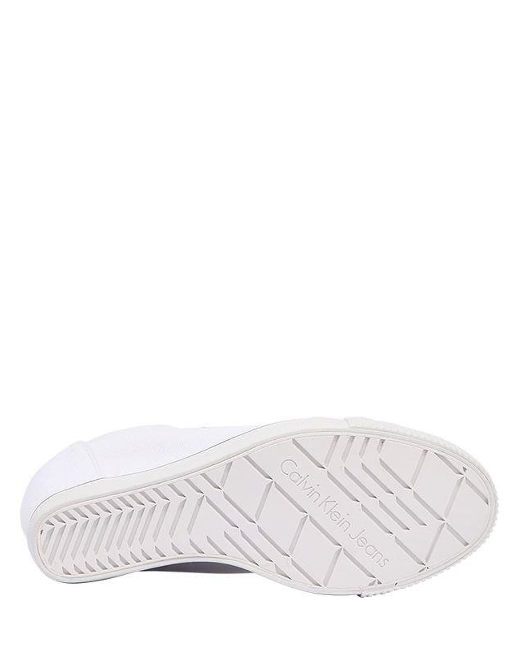 Calvin Klein 70mm Ritzy Cotton Canvas Wedge Sneakers in White | Lyst  Australia