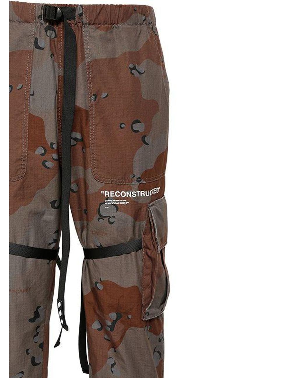 Reconstructed Camo Cotton Cargo Pants 