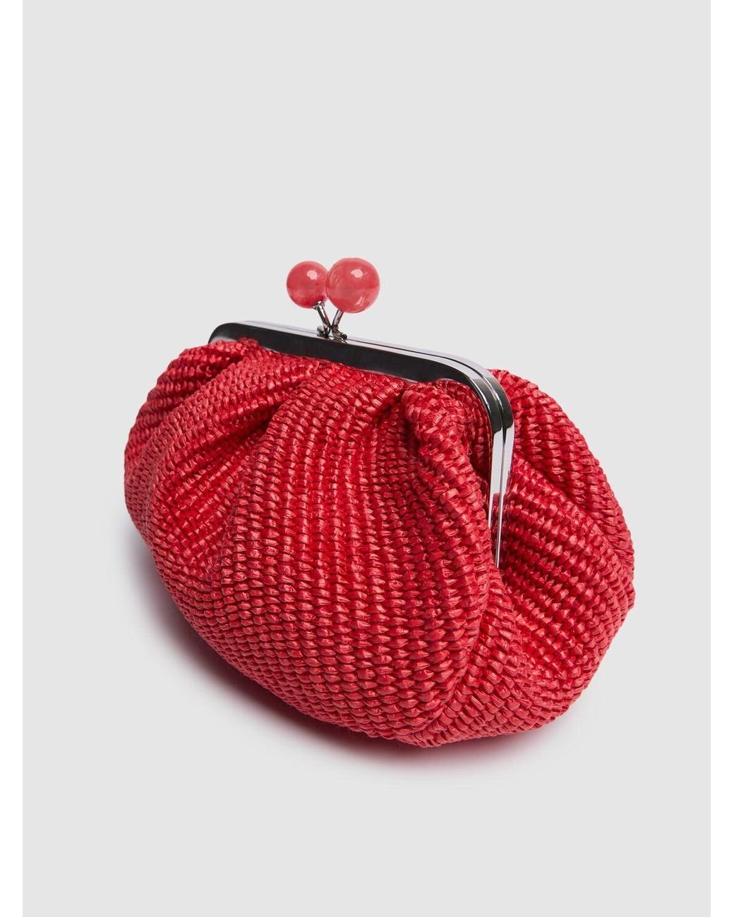 SALE☆MaxMara Weekend★PALMASラフィアエフェクトバッグ Small raffia-effect Pasticcino Bag, beige golden | Weekend