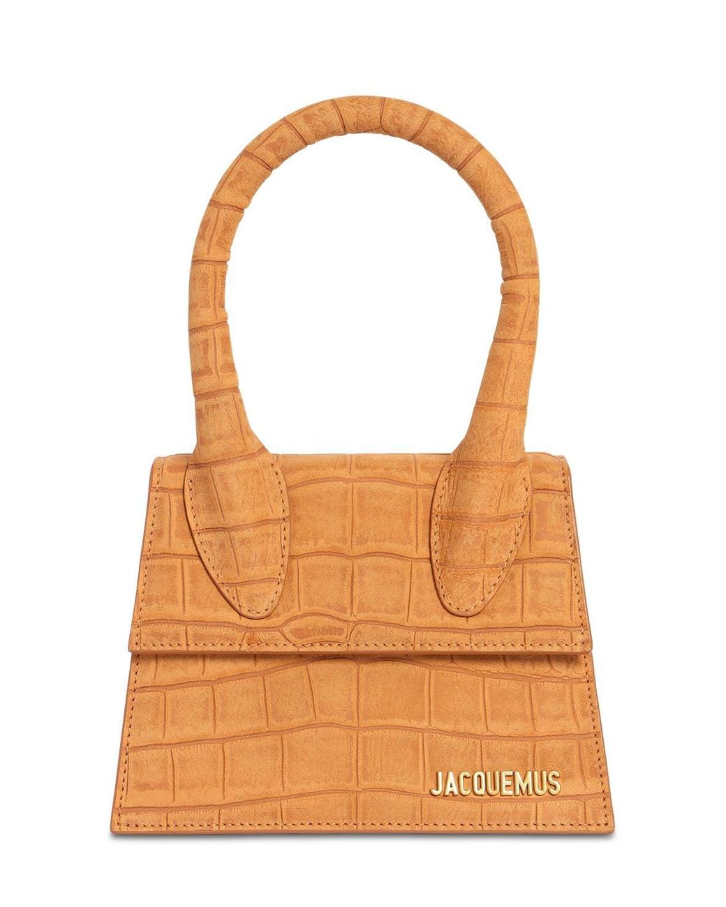 Jacquemus Le Grand Chiquito Embossed Leather Bag in Honey (Brown) - Lyst
