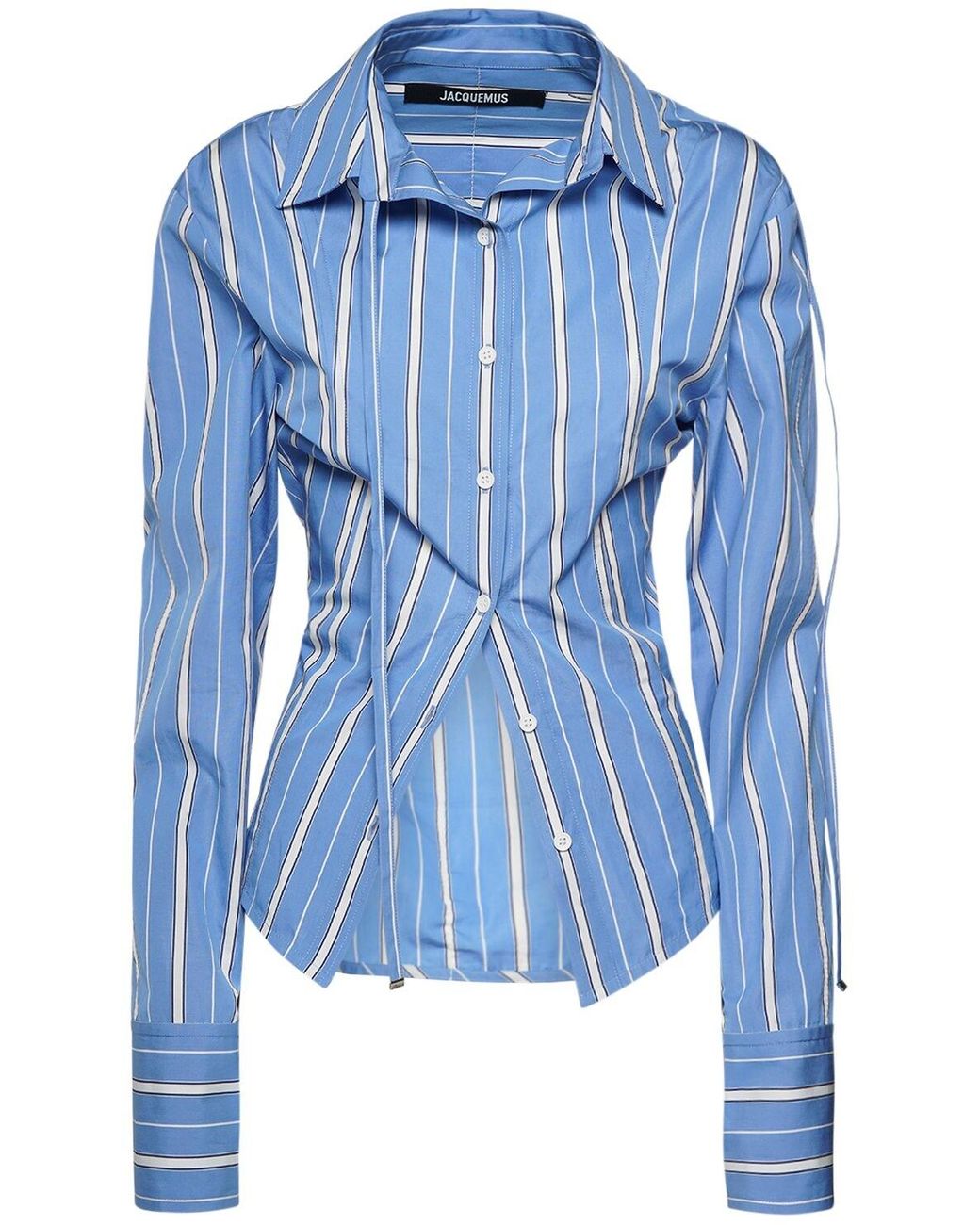 Jacquemus La Chemise Ruban Striped Cotton Shirt in Blue | Lyst Australia