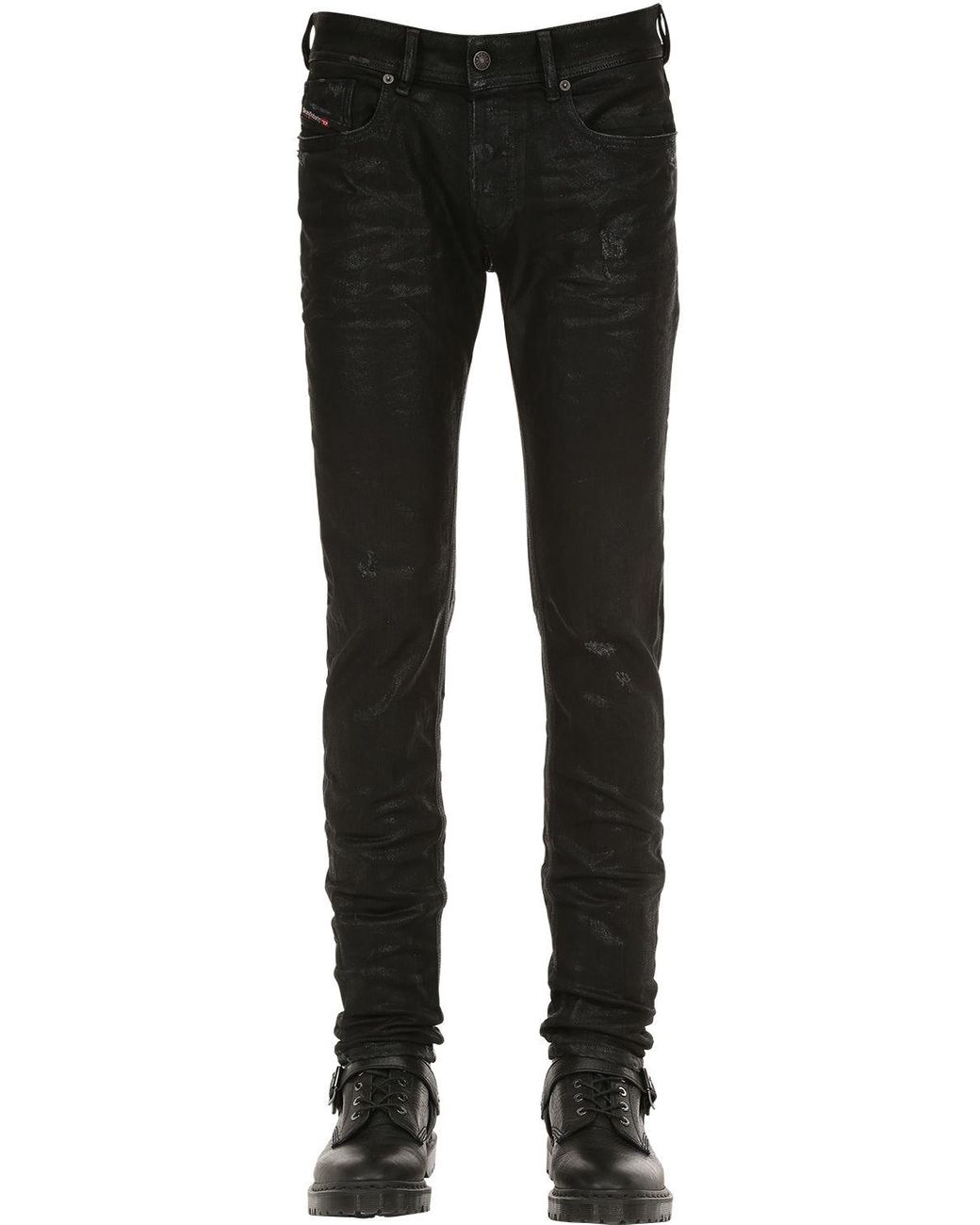 Jeans Skinny De Denim Encerado 17Cm DIESEL de hombre de color Negro | Lyst
