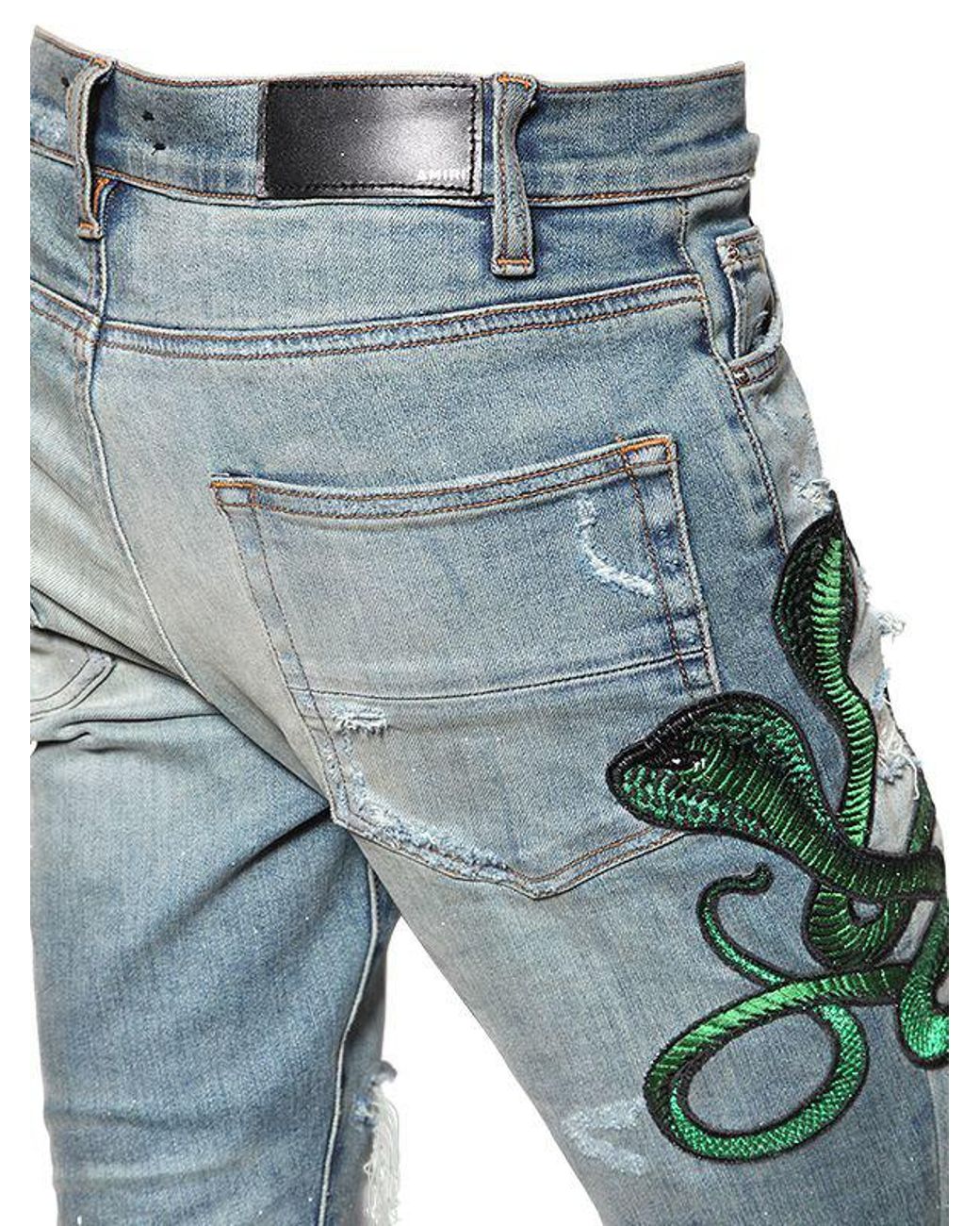 Amiri 15cm Snakes Denim Jeans W 