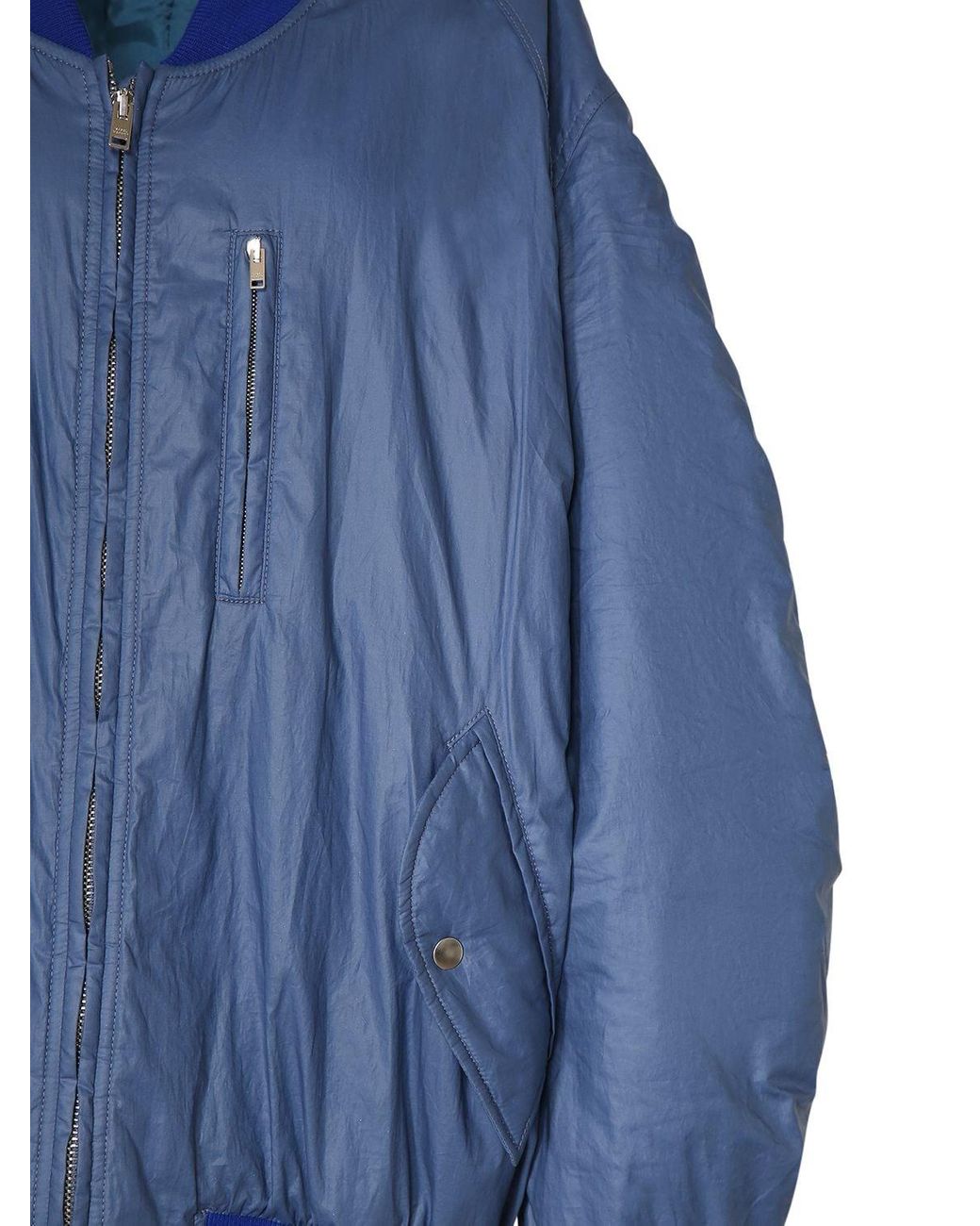 Isabel Marant Kayama Cotton Bomber Jacket in Blue | Lyst