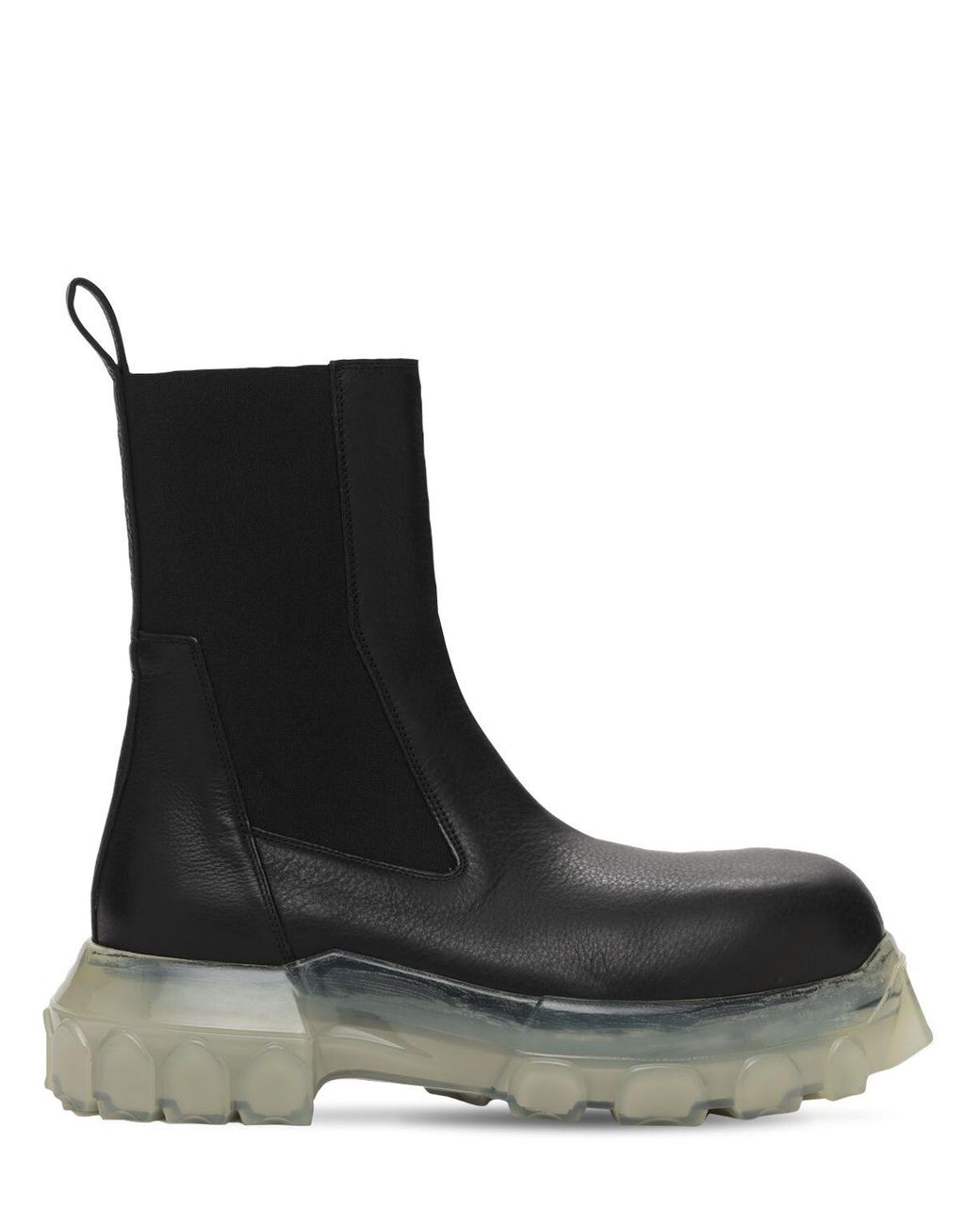 Rick Owens Beatle Bozo Tractor Leather Chelsea Boot in Black for Men | Lyst