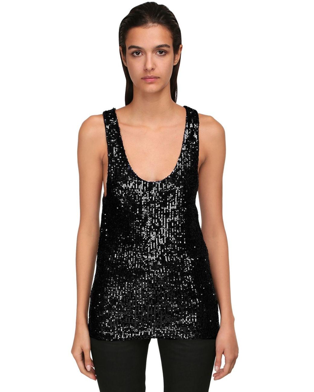 saint laurent sequin top