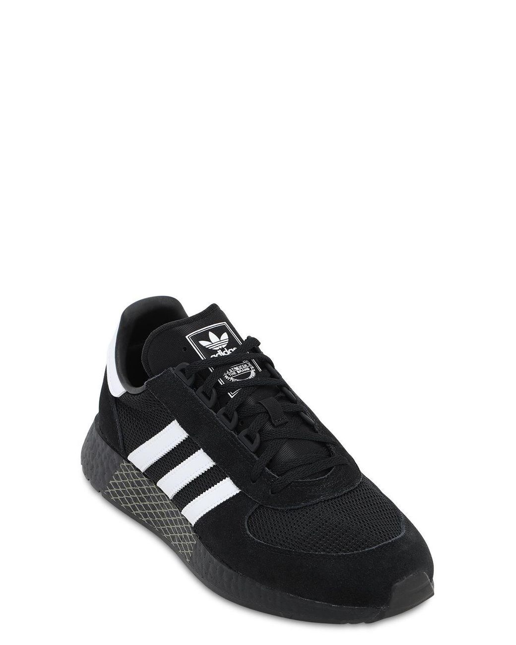 adidas Originals Synthetic Marathon Tech Sneakers in Black for Men | Lyst