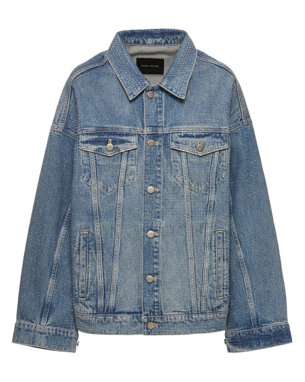 Marc Jacobs Big Trucker Crystal Denim Jacket in Blue Lyst