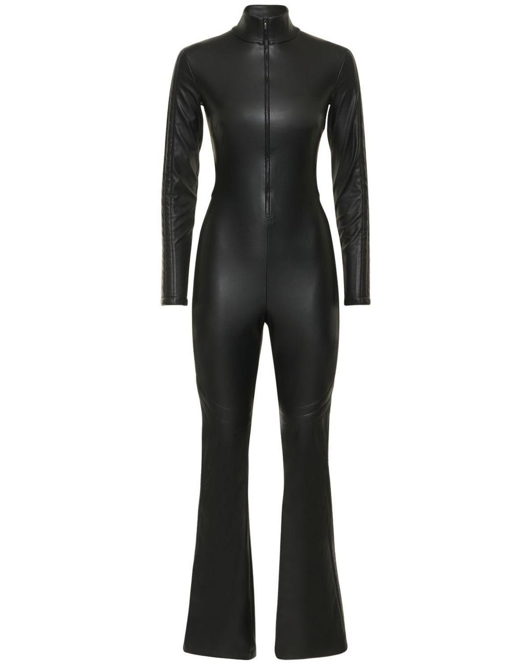 Wolford Mighty 80s Faux Leather Jumpsuit in Black | Lyst